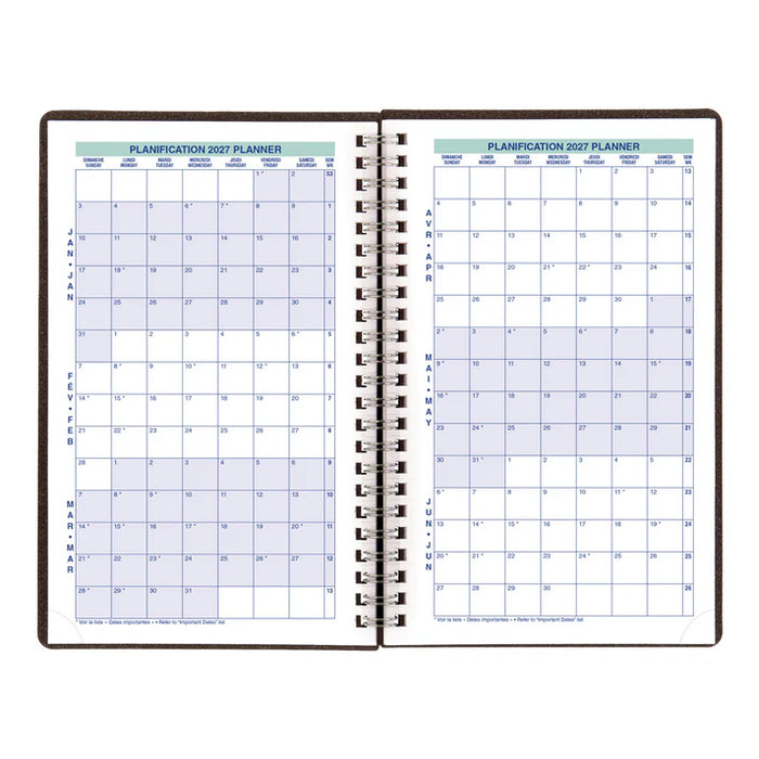 DuraFlex Weekly Appointment Book, 2027, Bilingual (C5075V.81BT-27)