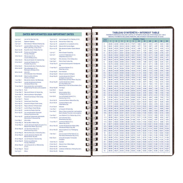 DuraFlex Weekly Appointment Book, 2027, Bilingual (C5075V.81BT-27)