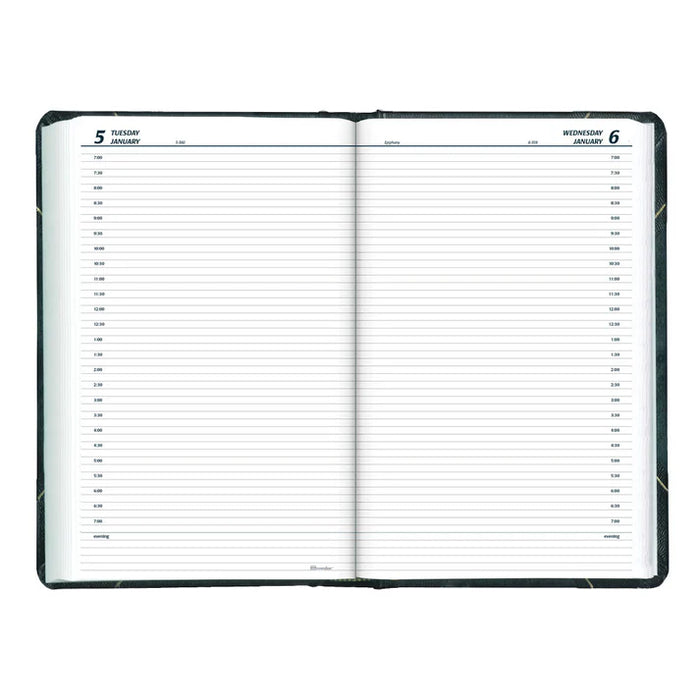 Brownline Planner-Daily, Hard 13-3/8X8" 1/2 Hour Green Bilingual 2027 (C530F-27)