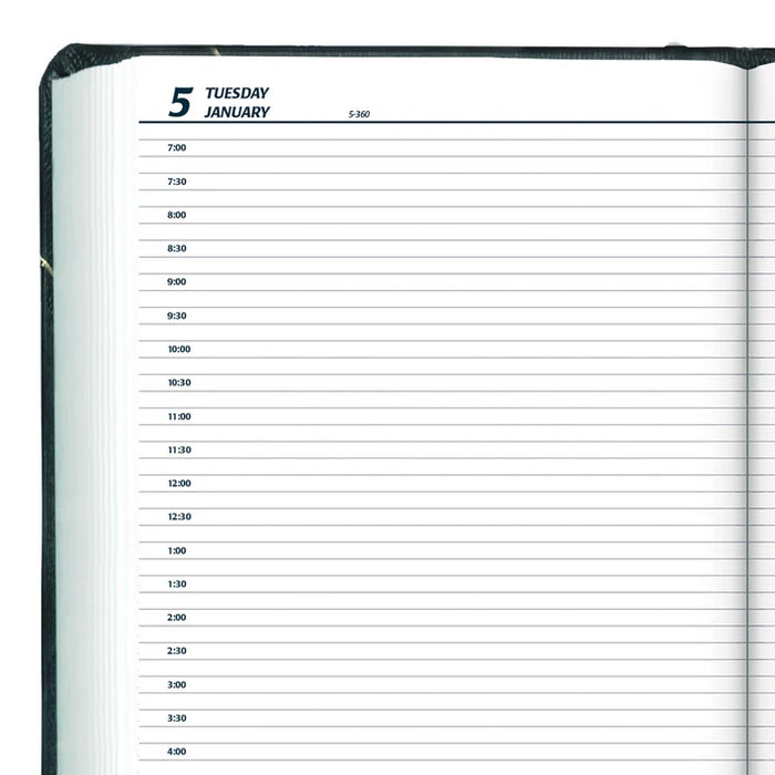 Brownline Planner-Daily, Hard 13-3/8X8" 1/2 Hour Green Bilingual 2027 (C530F-27)