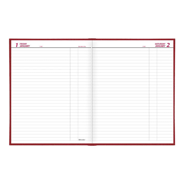 Planner-Daily, Hard 10X7-7/8 Cash Red, English 2027 (C550.RED-27)