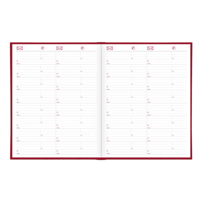 Planner-Daily, Hard 10X7-7/8 Cash Red, English 2027 (C550.RED-27)