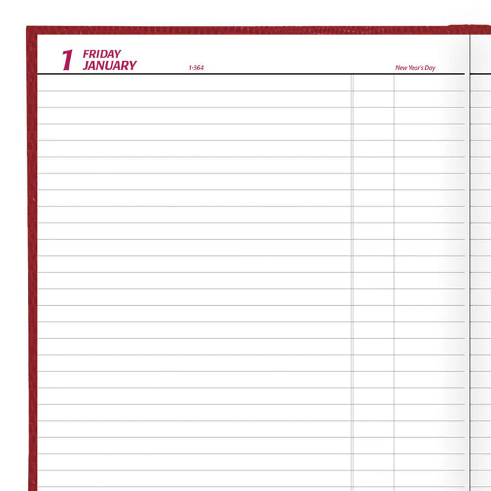 Planner-Daily, Hard 10X7-7/8 Cash Red, English 2027 (C550.RED-27)