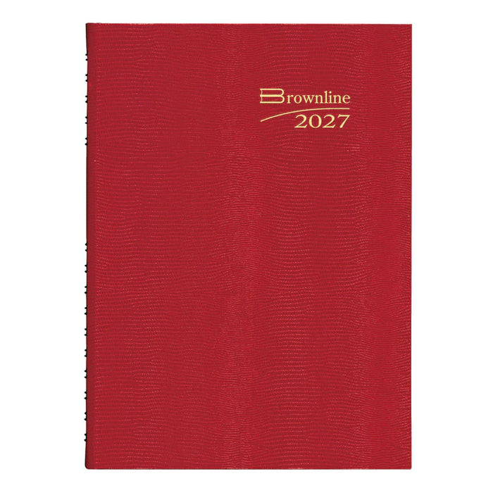 Planner-Daily, Coilpro 10X7-7/8 Red, English 2027 (C550C.RED-27)