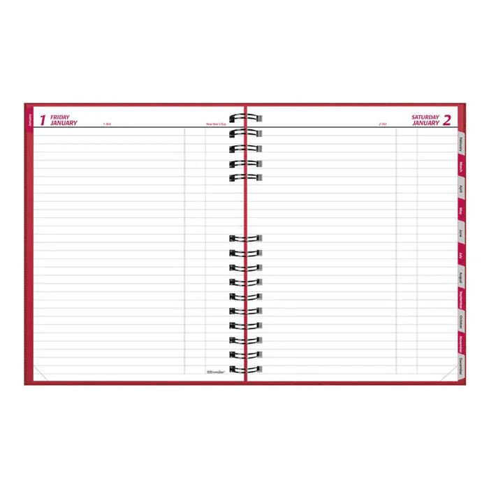 Planner-Daily, Coilpro 10X7-7/8 Red, English 2027 (C550C.RED-27)