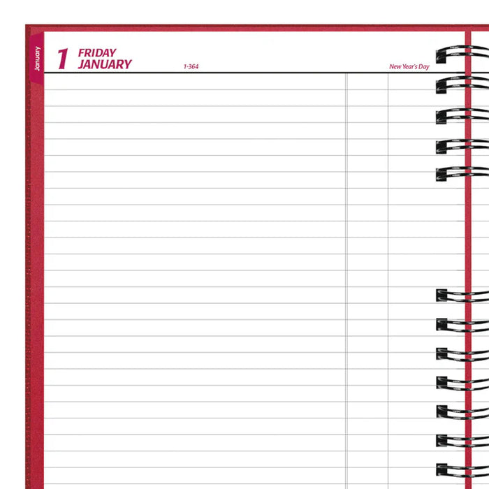 Planner-Daily, Coilpro 10X7-7/8 Red, English 2027 (C550C.RED-27)