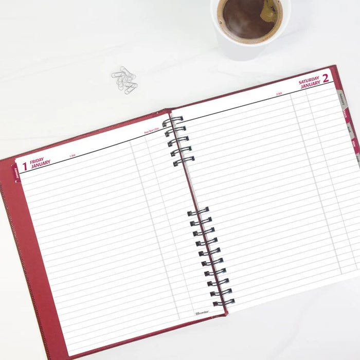 Planner-Daily, Coilpro 10X7-7/8 Red, English 2027 (C550C.RED-27)