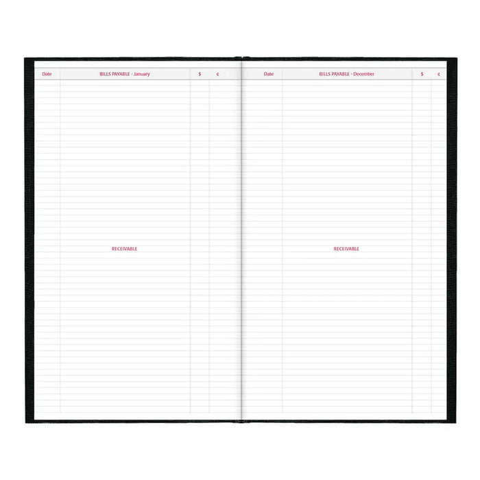 Planner-Daily, Hard 13-3/8X7-7/8 Cash Black, English 2027 (C551.BLK-27)
