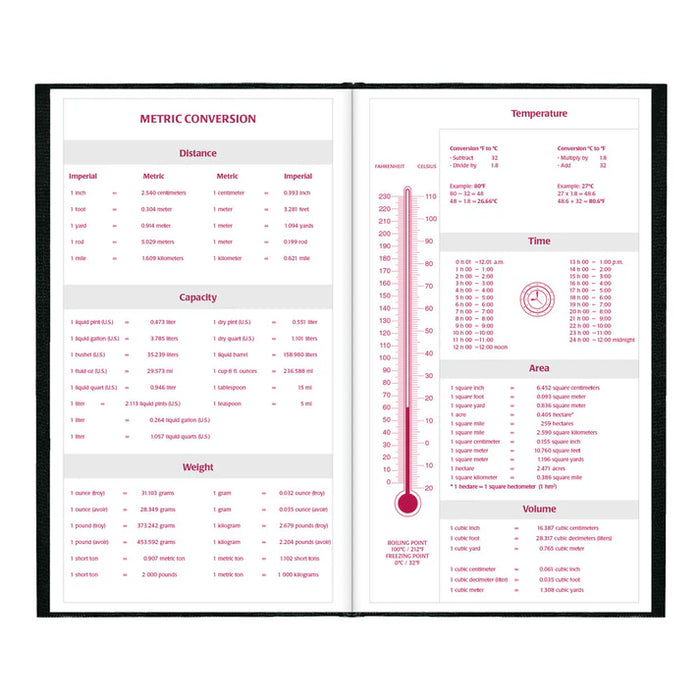 Planner-Daily, Hard 13-3/8X7-7/8 Cash Black, English 2027 (C551.BLK-27)