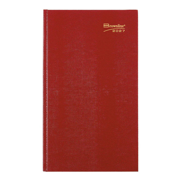 Planner-Daily, Hard 13-3/8X7-7/8 Cash Red, English 2027 (C551.RED-27)