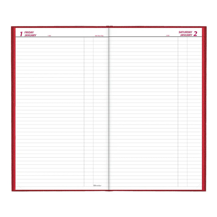 Planner-Daily, Hard 13-3/8X7-7/8 Cash Red, English 2027 (C551.RED-27)