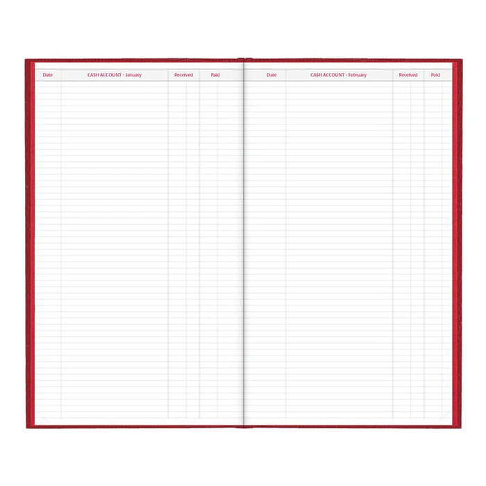 Planner-Daily, Hard 13-3/8X7-7/8 Cash Red, English 2027 (C551.RED-27)