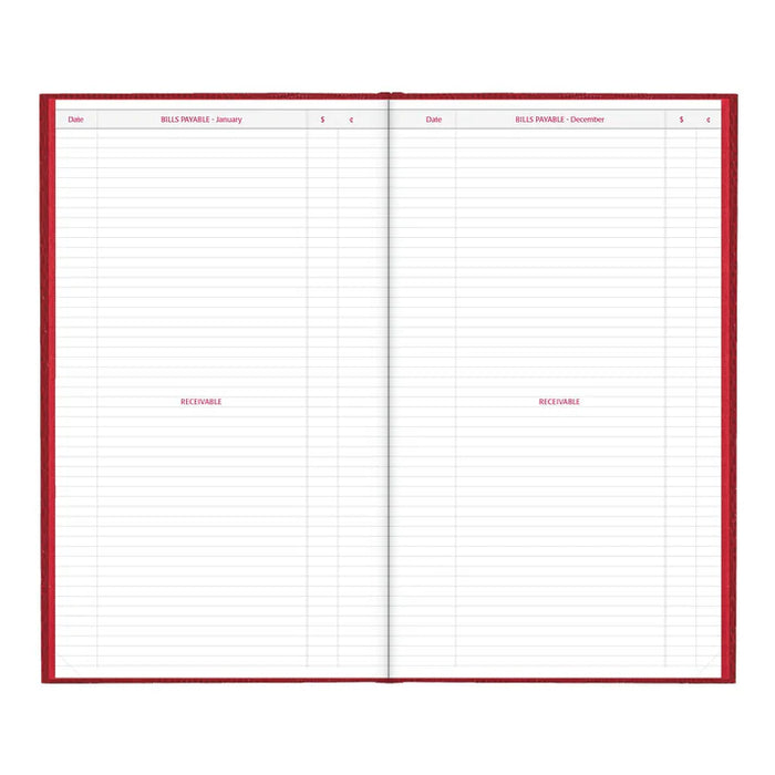 Planner-Daily, Hard 13-3/8X7-7/8 Cash Red, English 2027 (C551.RED-27)