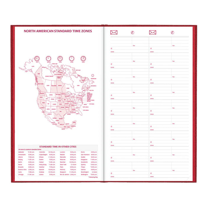 Planner-Daily, Hard 13-3/8X7-7/8 Cash Red, English 2027 (C551.RED-27)
