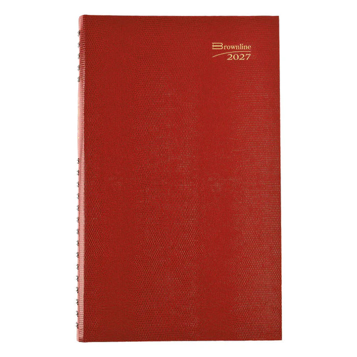 Planner-Daily, Coilpro 13-3/8X7-7/8 Cash Red, English 2027 (C551C.RED-27)
