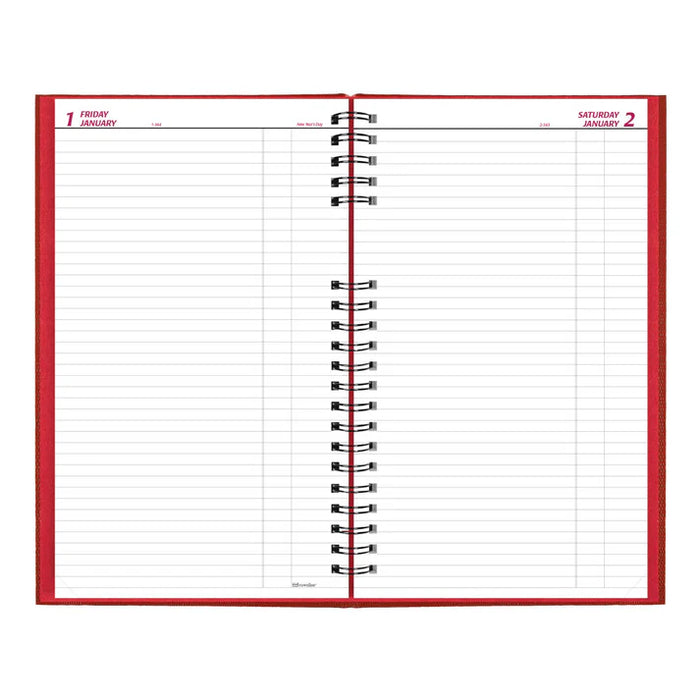 Planner-Daily, Coilpro 13-3/8X7-7/8 Cash Red, English 2027 (C551C.RED-27)