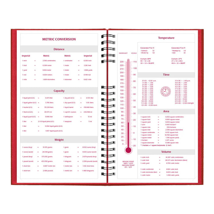 Planner-Daily, Coilpro 13-3/8X7-7/8 Cash Red, English 2027 (C551C.RED-27)