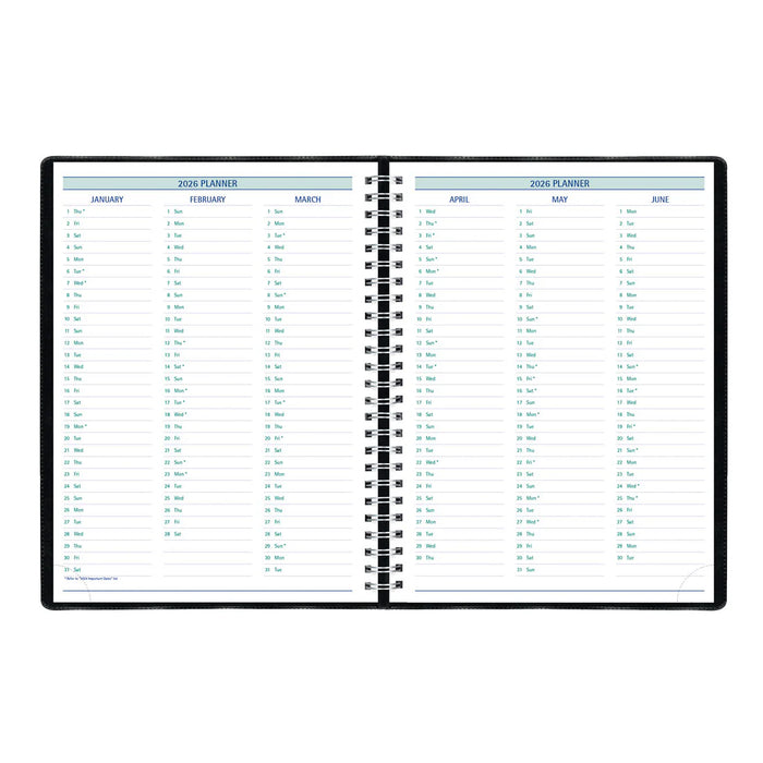 Planner-Weekly/Monthly 10-1/4X7-5/8 Black, English 2026