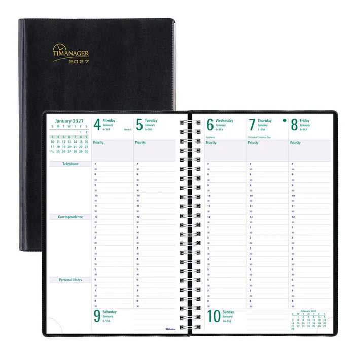 Timanager® Weekly/Monthly Appointment Book, 2027, English, 13 Months (C5910.81-27)