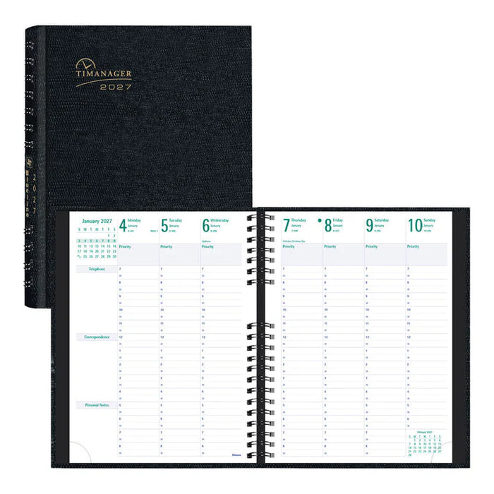 Timanager® Weekly/Monthly Appointment Book, 2027, English, 13 Months (C5930C.81-27)