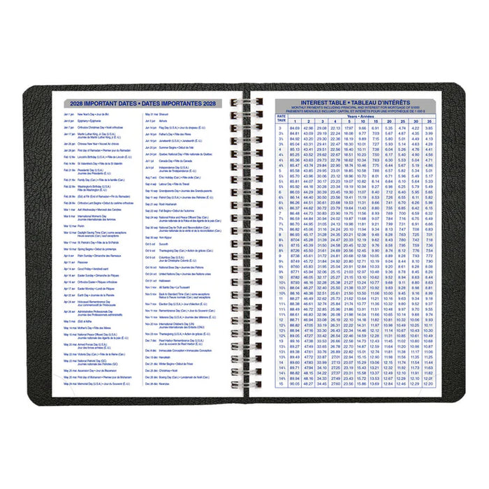 Net Zero Carbon™ Weekly Appointment Book, 2027, Bilingual (C815.81BT-27)