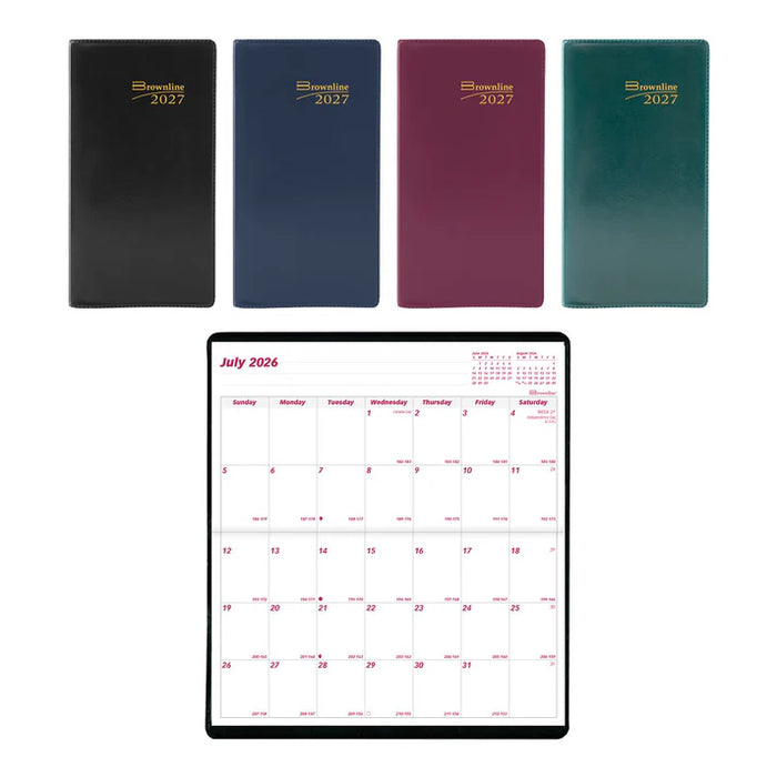18-Month Pocket Planner, Assorted Colours, 2026-2027, English (CA12.AST-27)