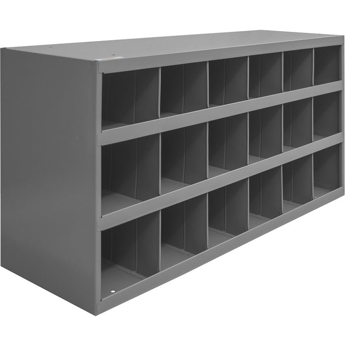 Storage Bin-Steel Cabinet 33-3/4 X19-1/4 X11-1/2, 18Bin  Gry