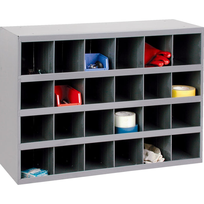 Storage Bin-Steel Cabinet 33-3/4 X 12 X 23-7/8 , 24 Bin Grey