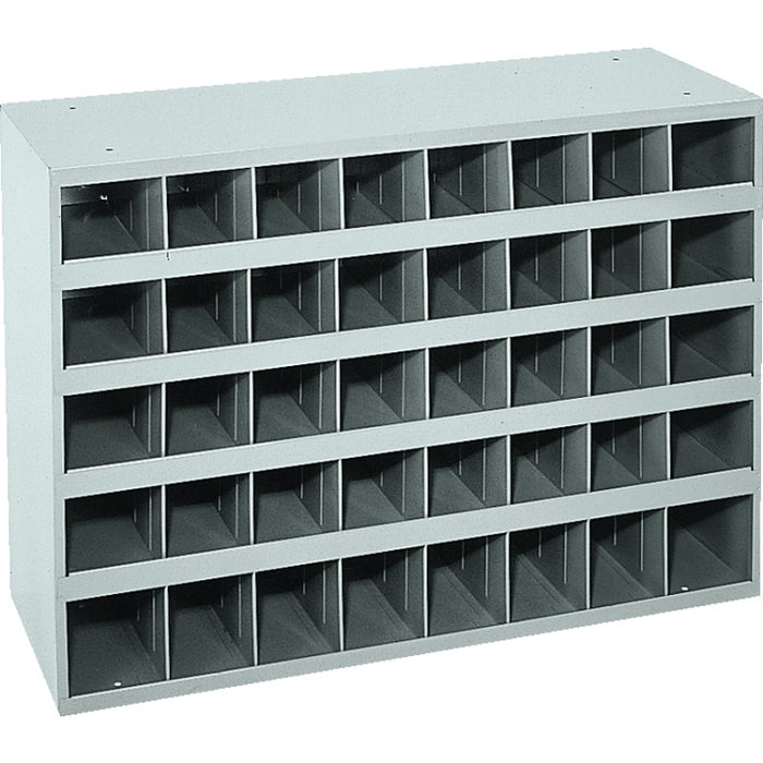 Storage Bin-Steel Cabinet 33-3/4 X 12 X 23-7/8, 40 Bin Grey