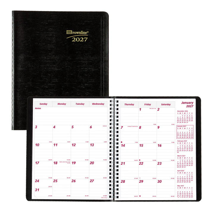 English Essentials Planner Essential Monthly Planner, 2027, English, 14 Months (CB1200.BLK-27 ...
