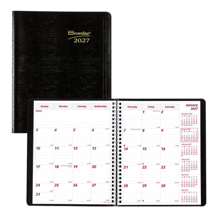 Essential Monthly Planner, 2027, English, 14 Months (CB1200.BLK-27)