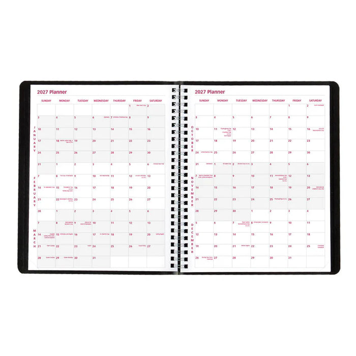 Essential Monthly Planner, 2027, English, 14 Months (CB1200.BLK-27)