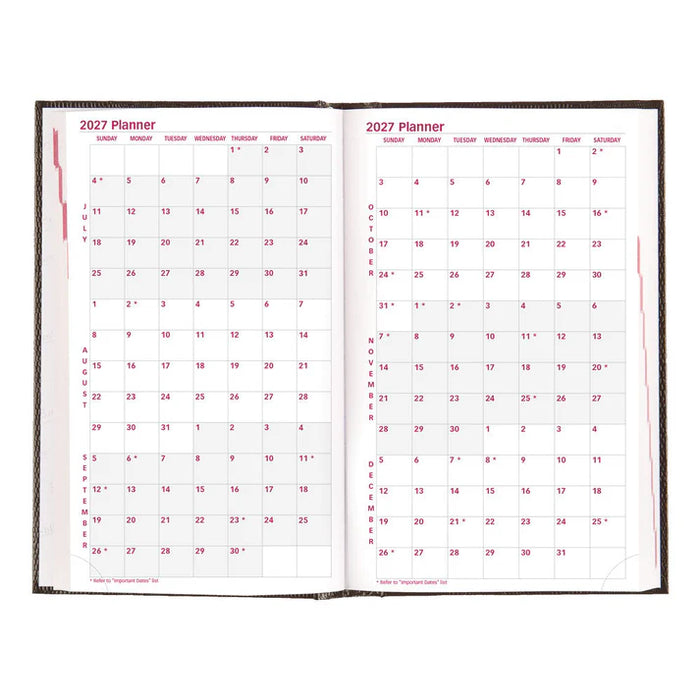 Traditional Daily/Monthly Appointment Book, 2027, English, Black (CB634.BLK-27)