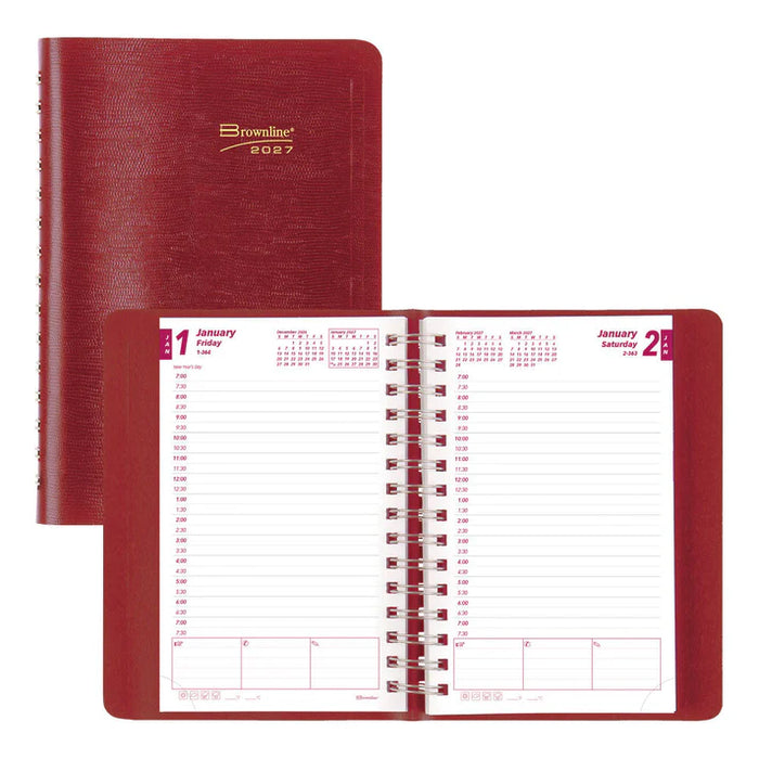 Essential Daily/Monthly Appointment Book, 2027, English RED (CB634W.RED-27)