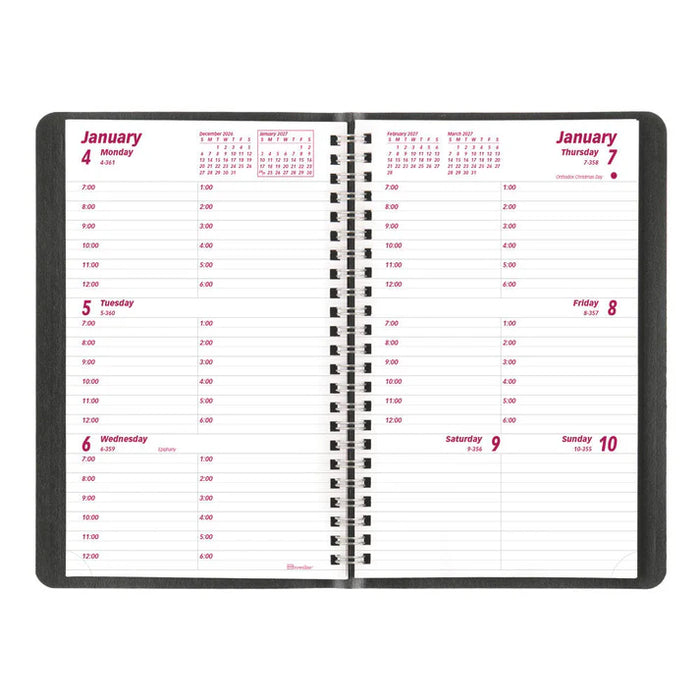 Essential Weekly Appointment Book, 2027, English, Black (CB75.BLK-27)