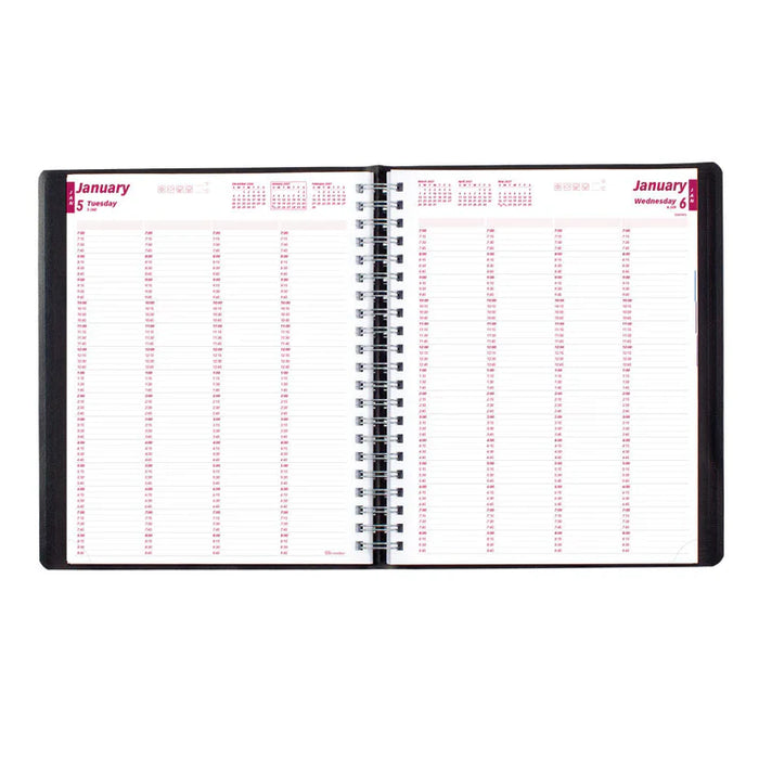 Essential Daily Four-Column Appointment Book, 2027, English, Black (CB960.BLK-27)