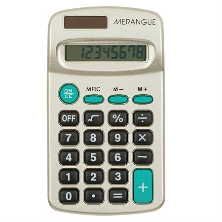 Calculator-Handheld 8 Digit, Dual Power