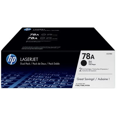 Laser Toner-Hp #78A Black Twin Pack