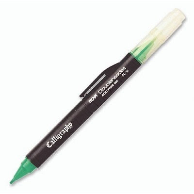 Calligraphy Marker Double Ended, Green