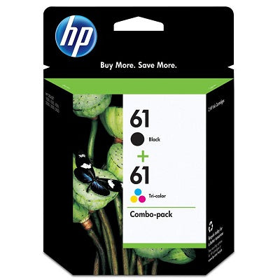 Inkjet Cartridge-Hp #61 Black/Colour Combo Pack