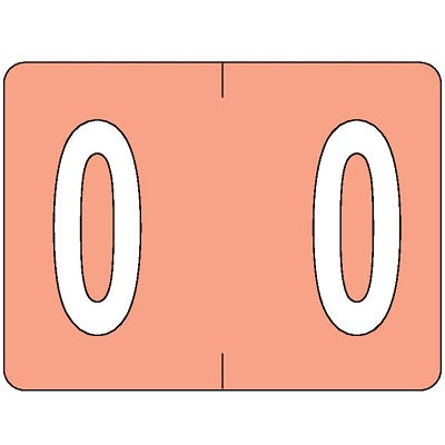 Labels-Numeric Colour Code, 0 Salmon Pink