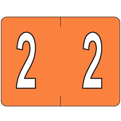 Labels-Numeric Colour Code, 2 Light Orange
