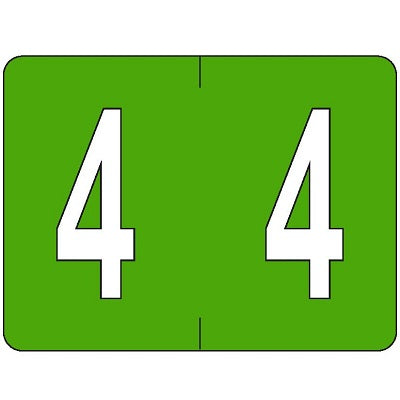 Labels-Numeric Colour Code, 4 Light Green