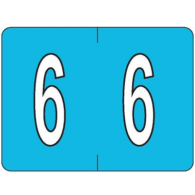 Labels-Numeric Colour Code, 6 Light Blue