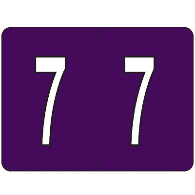 Labels-Numeric Colour Code, 7 Purple