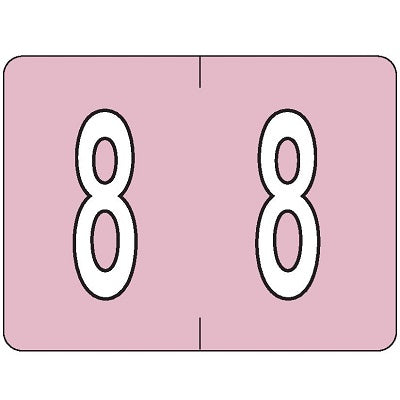 Labels-Numeric Colour Code, 8 Lilac