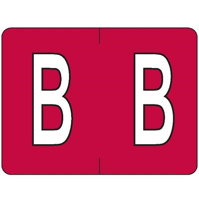 Labels-Alphabetic Colour Code, B Red