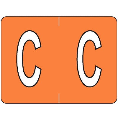 Labels-Alphabetic Colour Code, C Light Orange