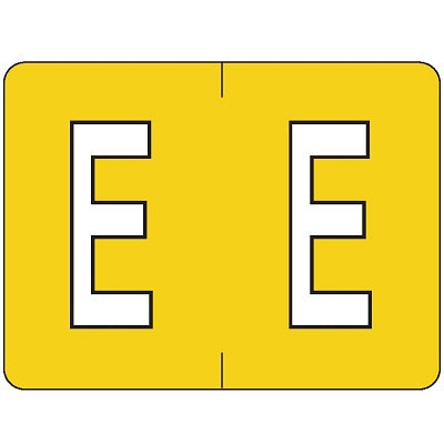Labels-Alphabetic Colour Code, E Yellow