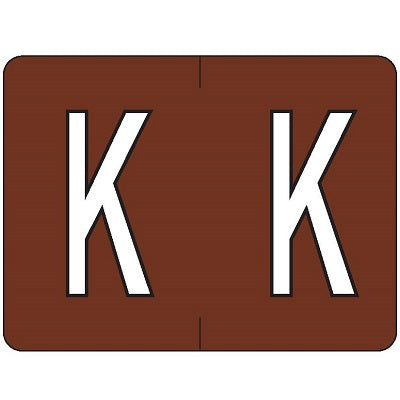 Labels-Alphabetic Colour Code, K Dark Brown